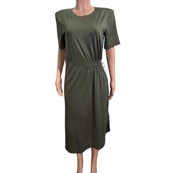 NWT BADGLEY MISCHKA Women’s Olive Midi Dress - Picture 3 of 14